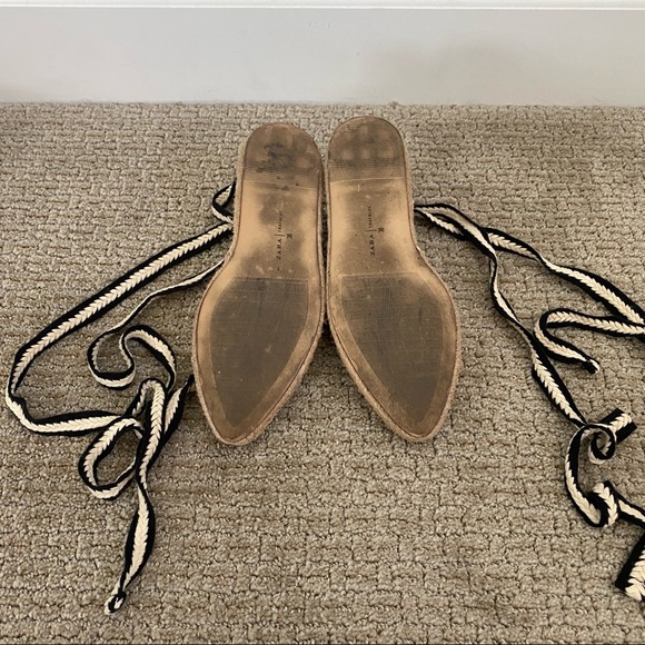 Zara Contrast Ankle Tie Espadrilles - Picture 3 of 6